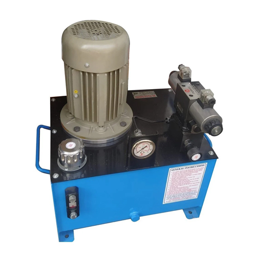 Electric Hydraulic Power Pack - Cast Iron, Compact Design, Blue Finish | Reliable High-Pressure Hydraulic Fluid Generation for Industrial Applications