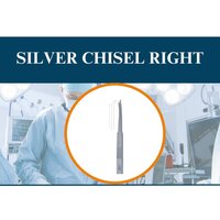 Silver Chisel Right - Stainless Steel, Standard Size | Straight Blade, Polished Finish, Lightweight, Reusable, Sterilized