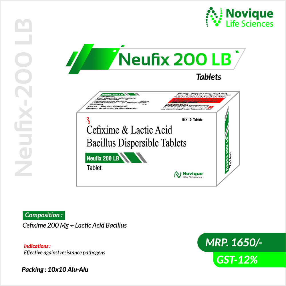 Cefixime 200 Mg + Lactic Acid Bacillus