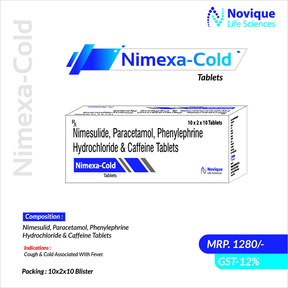 Nimesulide 100 Mg+ Paracetamol 325 Mg + Phenylephrine Hydrochloride I.P. 10 Mg + Caffeine (Anhydrous) I.P. 25Mg