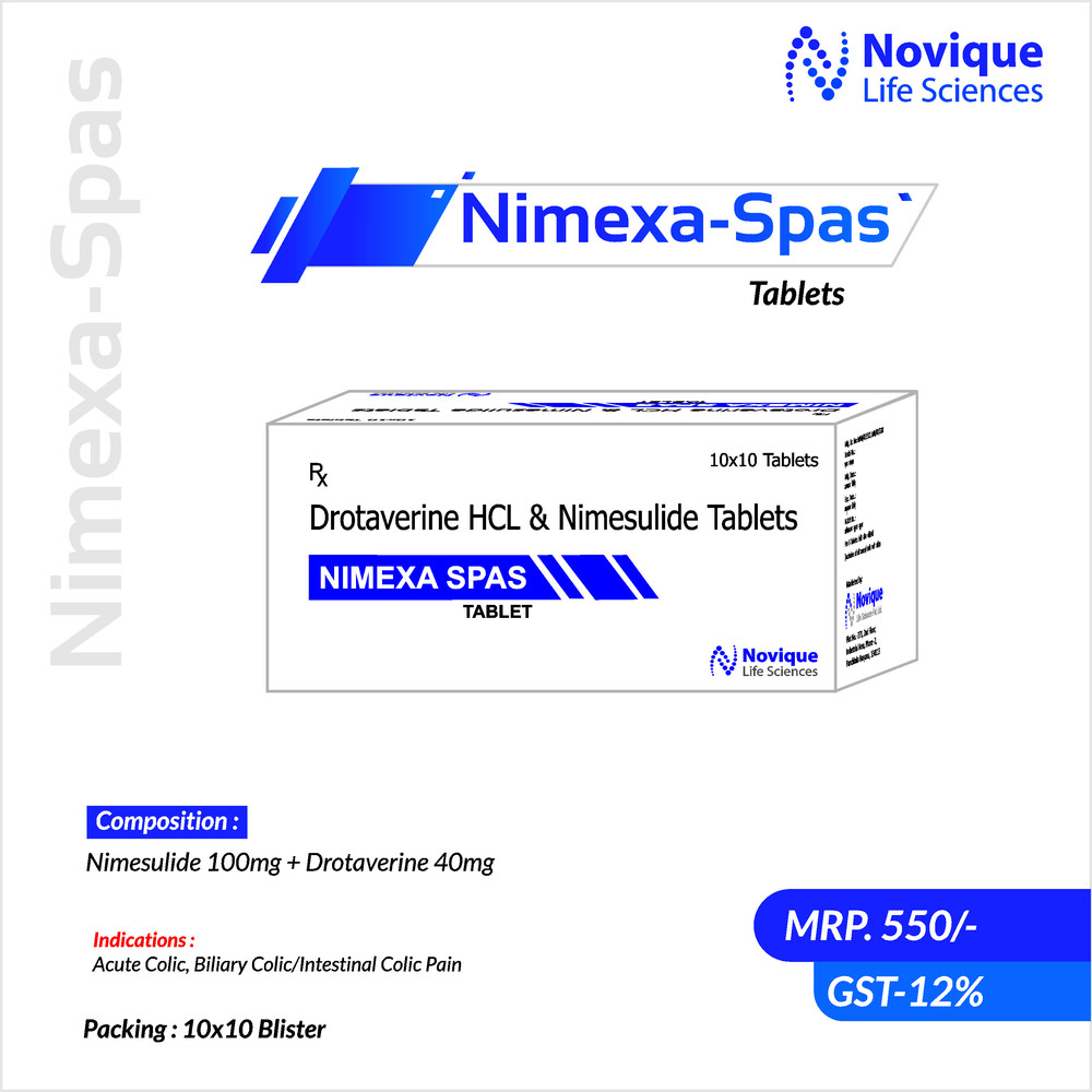 Nimesulide 100 Mg + Drotaaverine 40mg