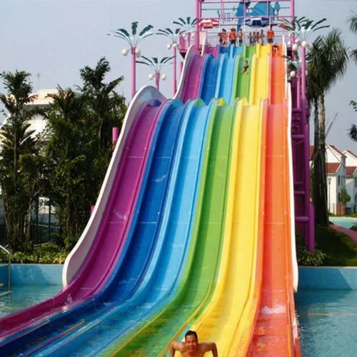 Colorful FRP Water Park Slide