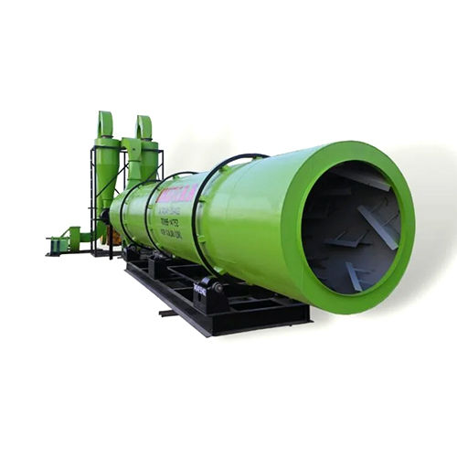 Rotary Drum Dryer - Color: Green Paint Coated