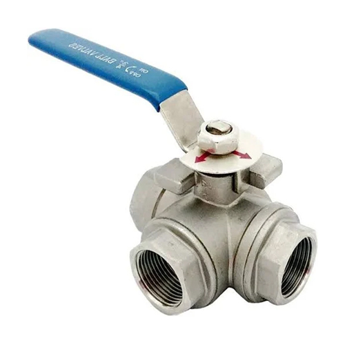 Stainless Steel 3 Piece Design Ball Valve - 15MM to 200MM , Polished Silver Finish, Medium Pressure for Water Media, 120C Temperature Resistance