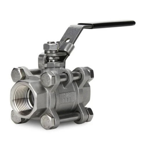 SS Ball Valve - Stainless Steel, 1/2 Inch Size, Grey Color | Polished Finish, Medium Pressure, Ball Structure for Efficient Water Flow Regulation