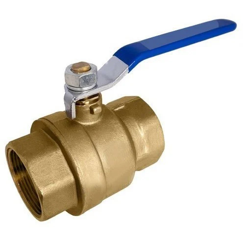 Brass Ball Valves - 1/2 Inch | Polished Finish, Brown Color, Designed for Efficient Water Flow in Industrial Applications