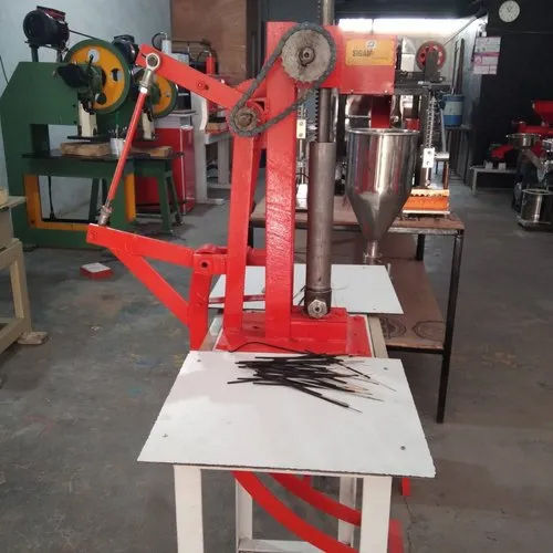 Double Pedal Type Manual Agarbatti Making Machine - Color: Red