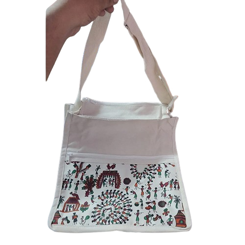 Fancy Office Jute Side Laptop Bag