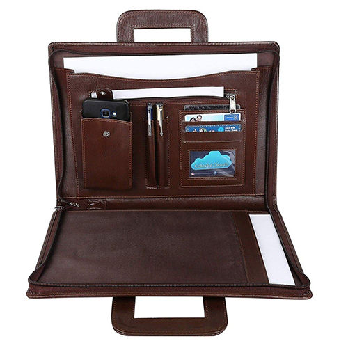 Brown Leather Laptop Bag - Color: Different Available