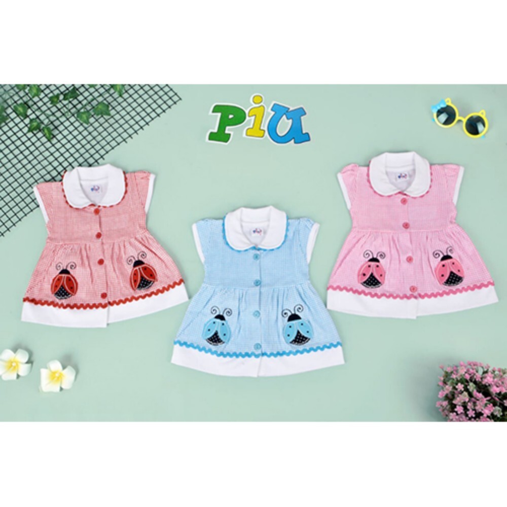 7847 Baby Girls Full Open Frocks - Cotton Material, Sleeveless Design, Printed Pattern | Washable, Modern Style, Ideal for Summer