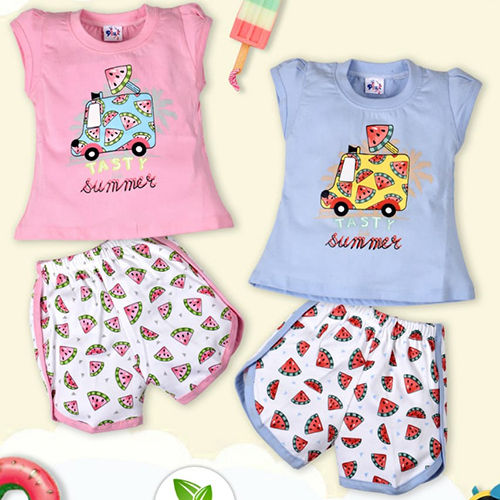 7046 Baby Girls Top And Hotpant Set