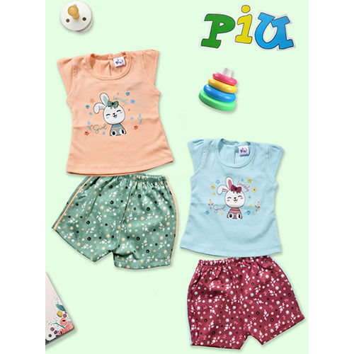 7001 Baby Girls Top And Hotpant Set - Feature: Washable