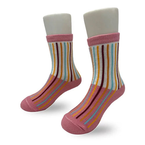 Stylish Kids Colored Quarter Length Socks - Color: Multicolour