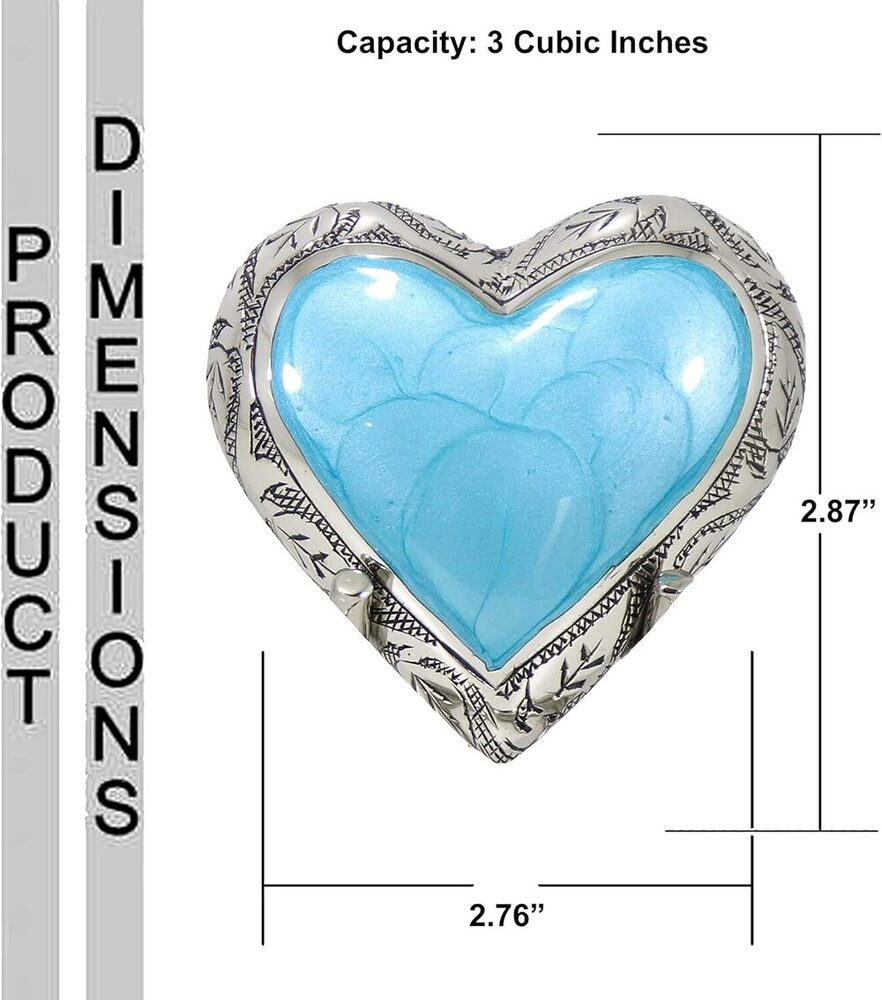 Bradd Heart keepsake Urn with Screw Lid