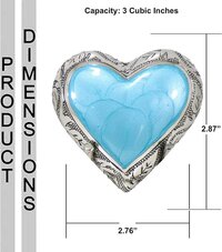 Bradd Heart keepsake Urn with Screw Lid