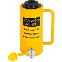 Single Acting Hollow Plunger Hydraulic Cylinder - Steel Material, Standard Size, Yellow & Black Color | Industrial Hydraulic Jack, 1-year Warranty, Easy Maintenance