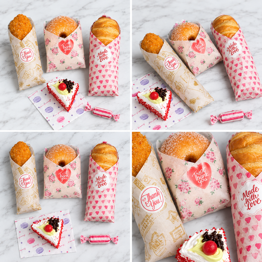 Food Safe Greaseproof Paper - Color: Different Available