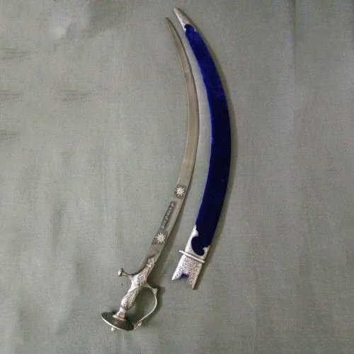 Shahi Silver Talwar - Polished Iron, Various Sizes Available | Modern Indian Art with Intricate Details