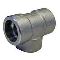 Socket Weld Tee - Stainless Steel, Carbon Steel, Brass, Copper, Nickel, Titanium | Sizes Up To 4 Inches, Pressure Class 2000-9000, Shot Blasted Finish, 0.5 Mm Tolerance