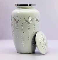 Diamond Engraved Metal Adult Cremation Urn for Human Ashes