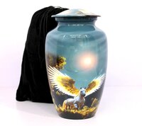 Flying Horse Print Cremation Urn for Adult Ashes - Metal Funeral Urns wholesale Supplies