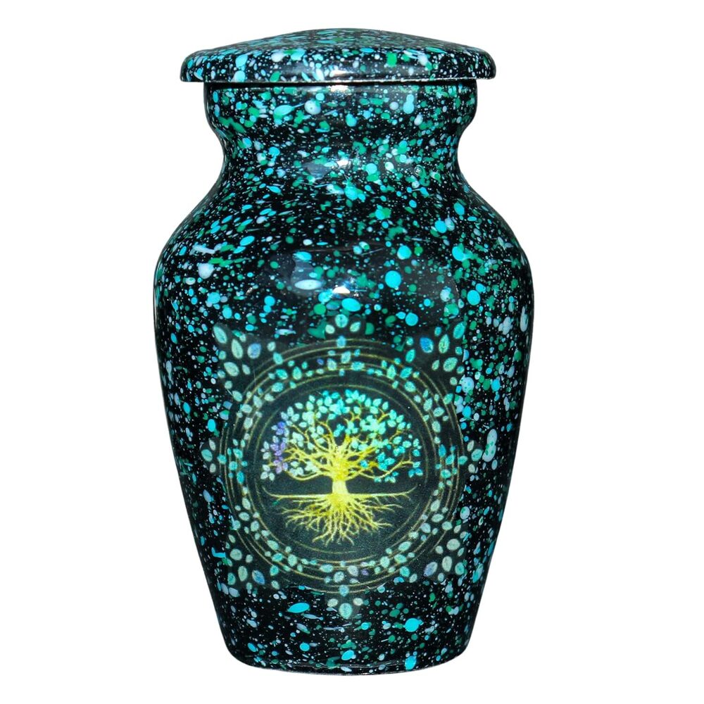 Tree Of Life Keepsake Cremation Urn For Ashes Metal Memorial Funeral Urns Supplies - Color: Printed