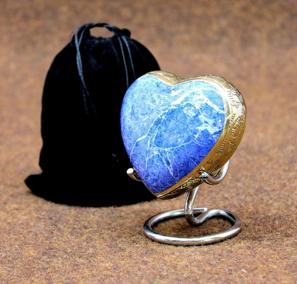 Brass heart keepsake Urn for Ashes