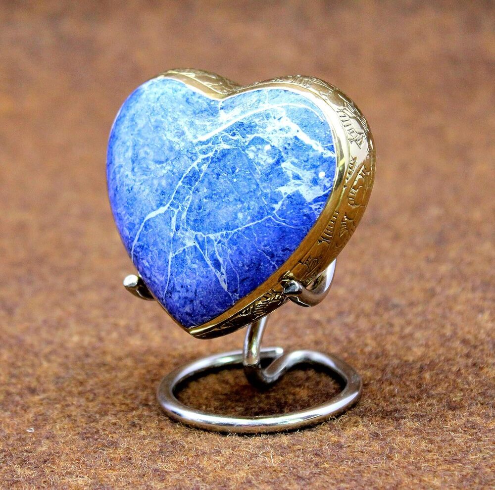 Brass heart keepsake Urn for Ashes