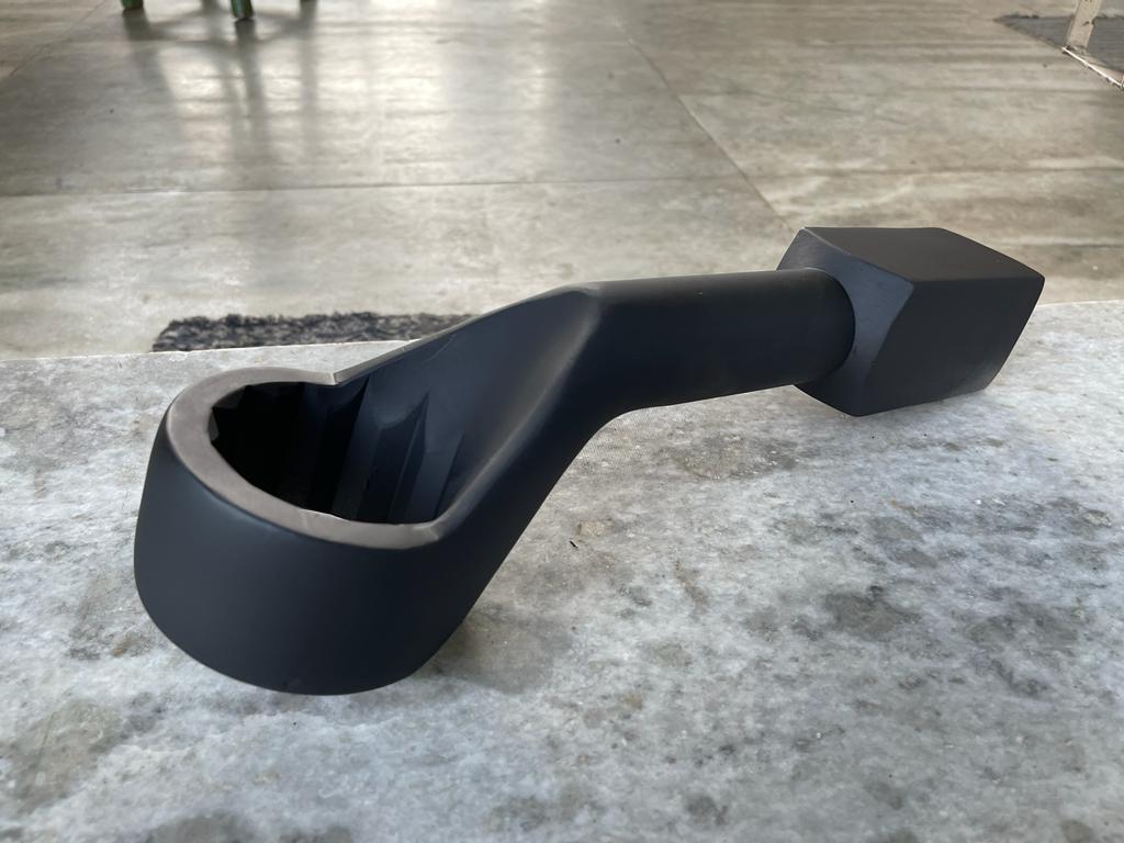 Heavy Duty Slogging Deep Offset Ring Spanner - Color: Black