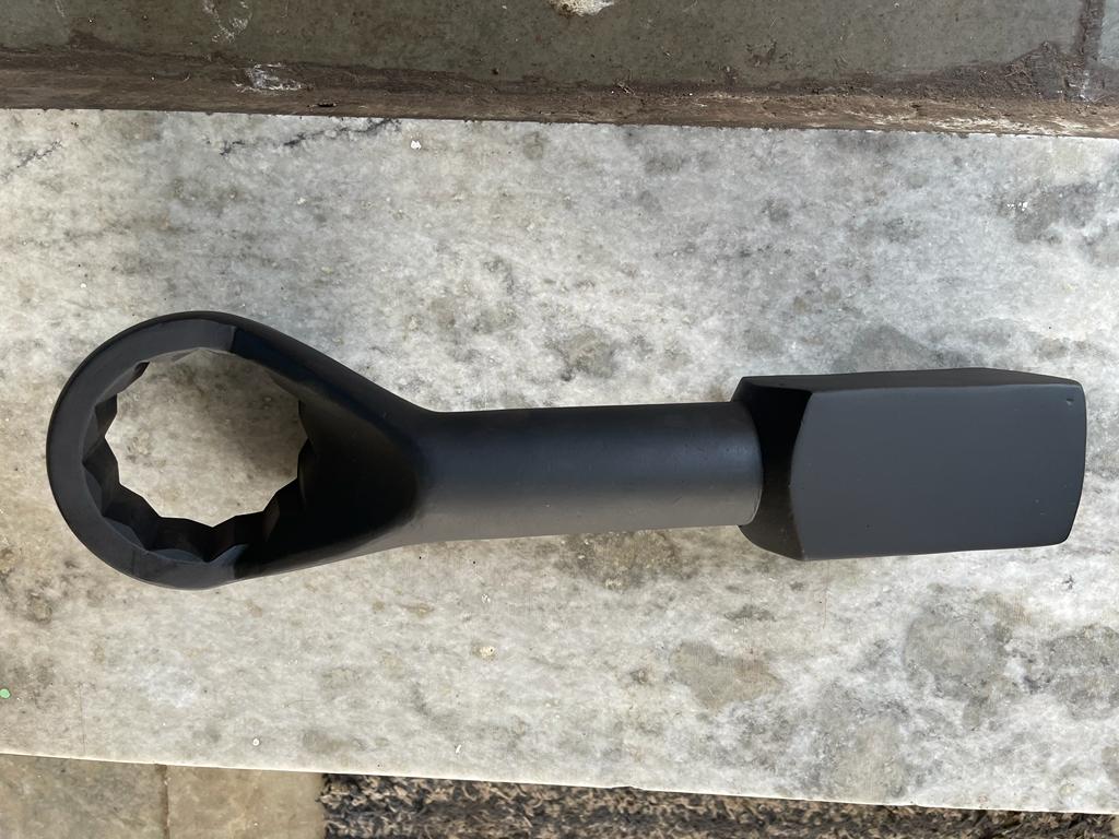 Heavy Duty Slogging Deep Offset Ring Spanner - Color: Black