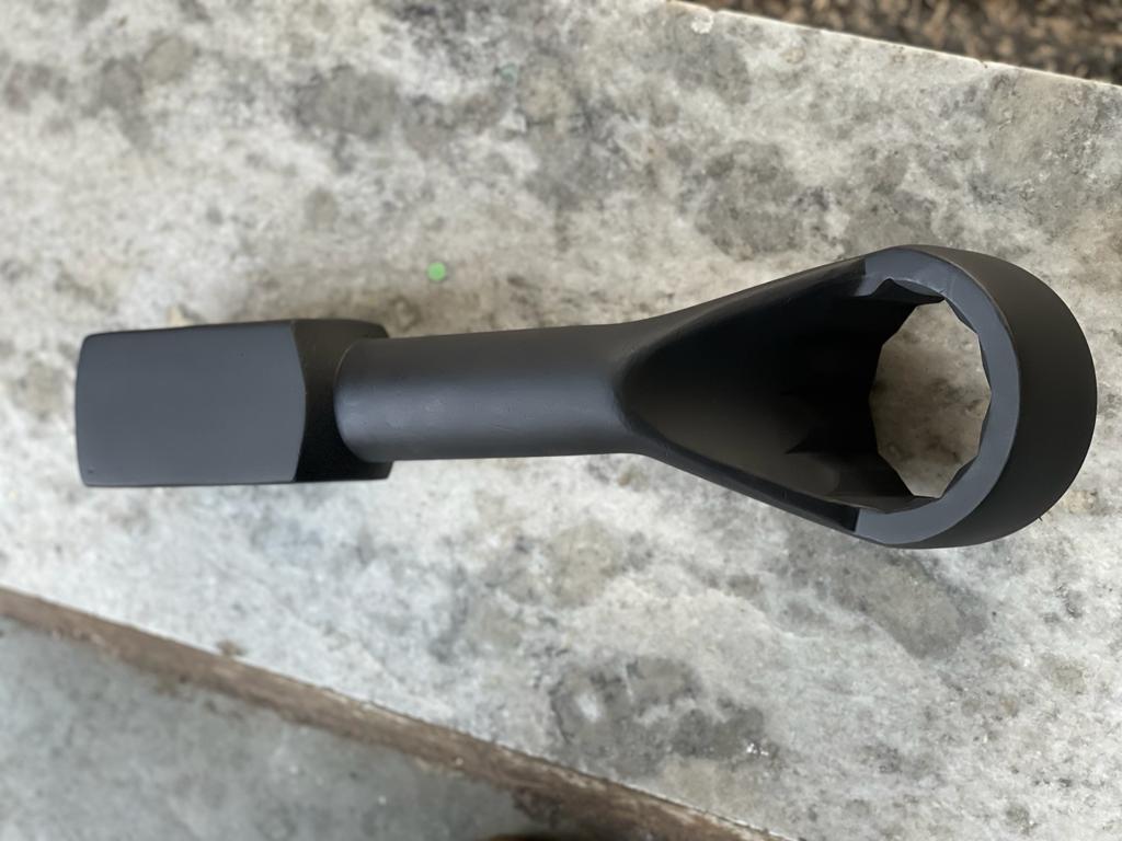 Heavy Duty Slogging Deep Offset Ring Spanner - Color: Black