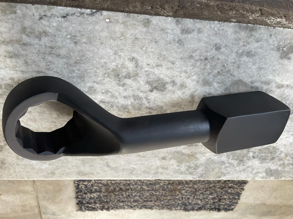 Heavy Duty Slogging Deep Offset Ring Spanner - Color: Black