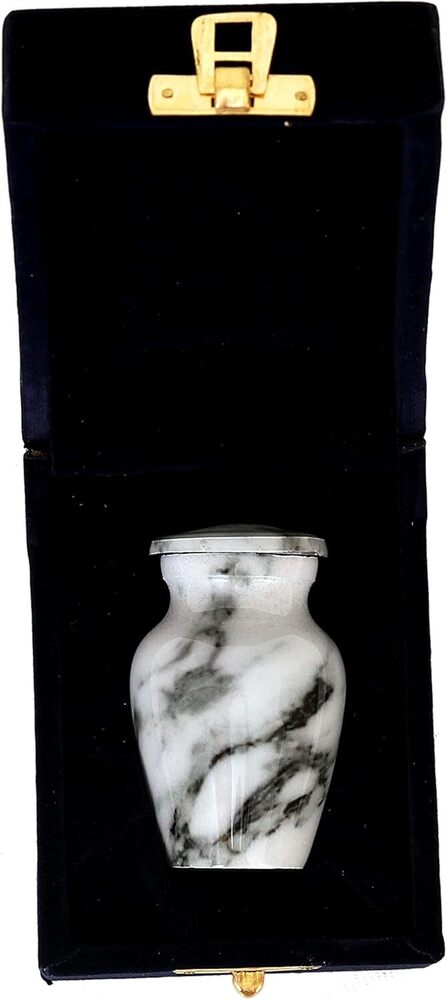 Lovely Elegant Small Keepsake Cremation Urn for Ashes -Small Funeral Urn with Velvet Box