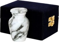 Lovely Elegant Small Keepsake Cremation Urn for Ashes -Small Funeral Urn with Velvet Box