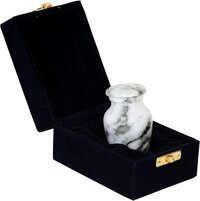 Lovely Elegant Small Keepsake Cremation Urn for Ashes -Small Funeral Urn with Velvet Box
