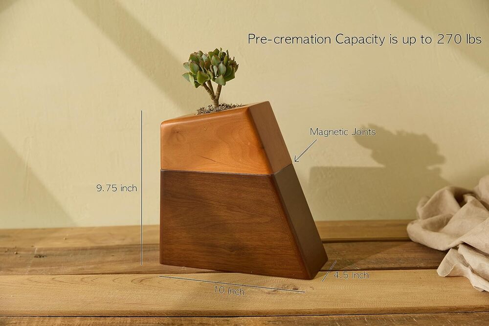 Plant Wood Cremation Urn for Ashes