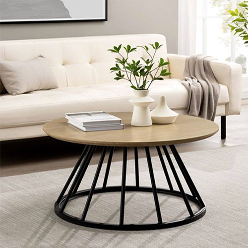 Round Wooden And Metal Table - Design: Modern