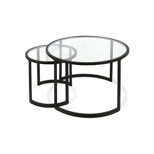 Round Glass And Metal Table - Design: Modern