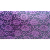 Polyester Net Gulsan Lace Fabric - 44 Inch Wide, Purple Base Color | Light In Weight, Embroidered Texture, Washable For Occasion Wear