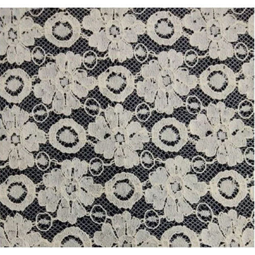 Designer Cotton Lace Fabric - Attributes: Washable