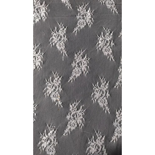 Cut Flower Lace Net Fabric - Attributes: Washable