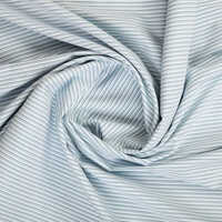 Cotton Shirting Fabric - 44 Inch Width, Light Blue Color, High Strength, Washable for Versatile Garment Creation