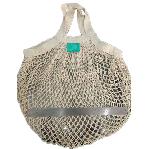 Polyester Brown Fruit Net Bag - Color: White