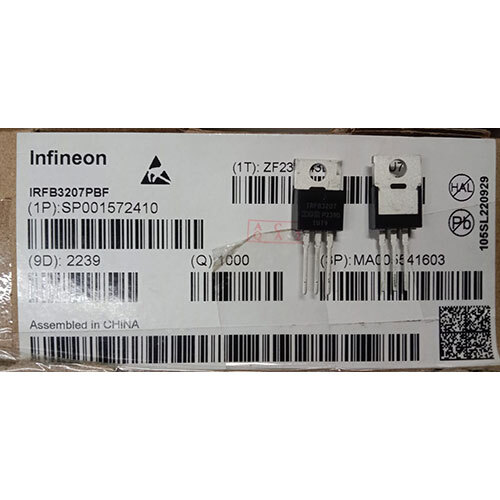 Irfb3207Pbf Infineon Mosfet Transistor - Color: Black