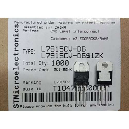 Stm L7915Cv-Dg Stm Integrated Circuit - Size: Standard