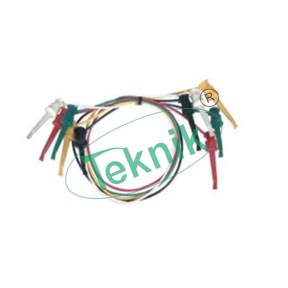 Mini-grabber To Mini-grabber Set - 5 Color-coded Ic Test Leads, 16-inch Length For Engineering Electronic Instruments | Ideal For Precision Testing