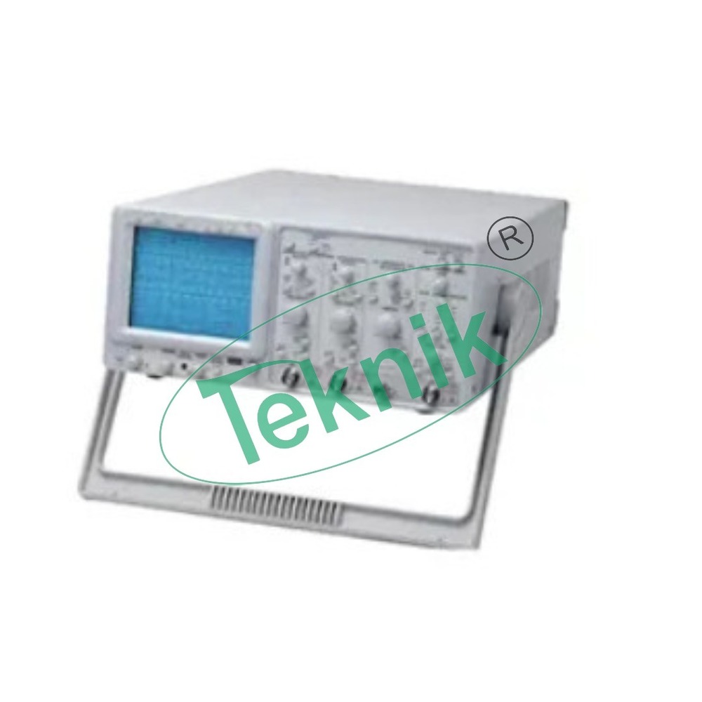Analog Oscilloscope (Cro) - 100 Mhz Dual Channel, Dc Sensitivity 2mv/div-5v/div, 6 Graticule Options | Memory Recall, Buzzer Alarm, Z-axis Modulation
