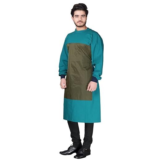 Imprevious Surgeon Gown - Free Size | Durable Lightweight Material Enhanced Fluid Resistance