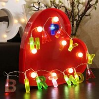 Decoratives Plastic Happy Birthdays 13 LED Letter Battery Operated String Lightss