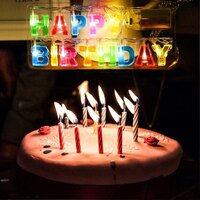 Decoratives Plastic Happy Birthdays 13 LED Letter Battery Operated String Lightss